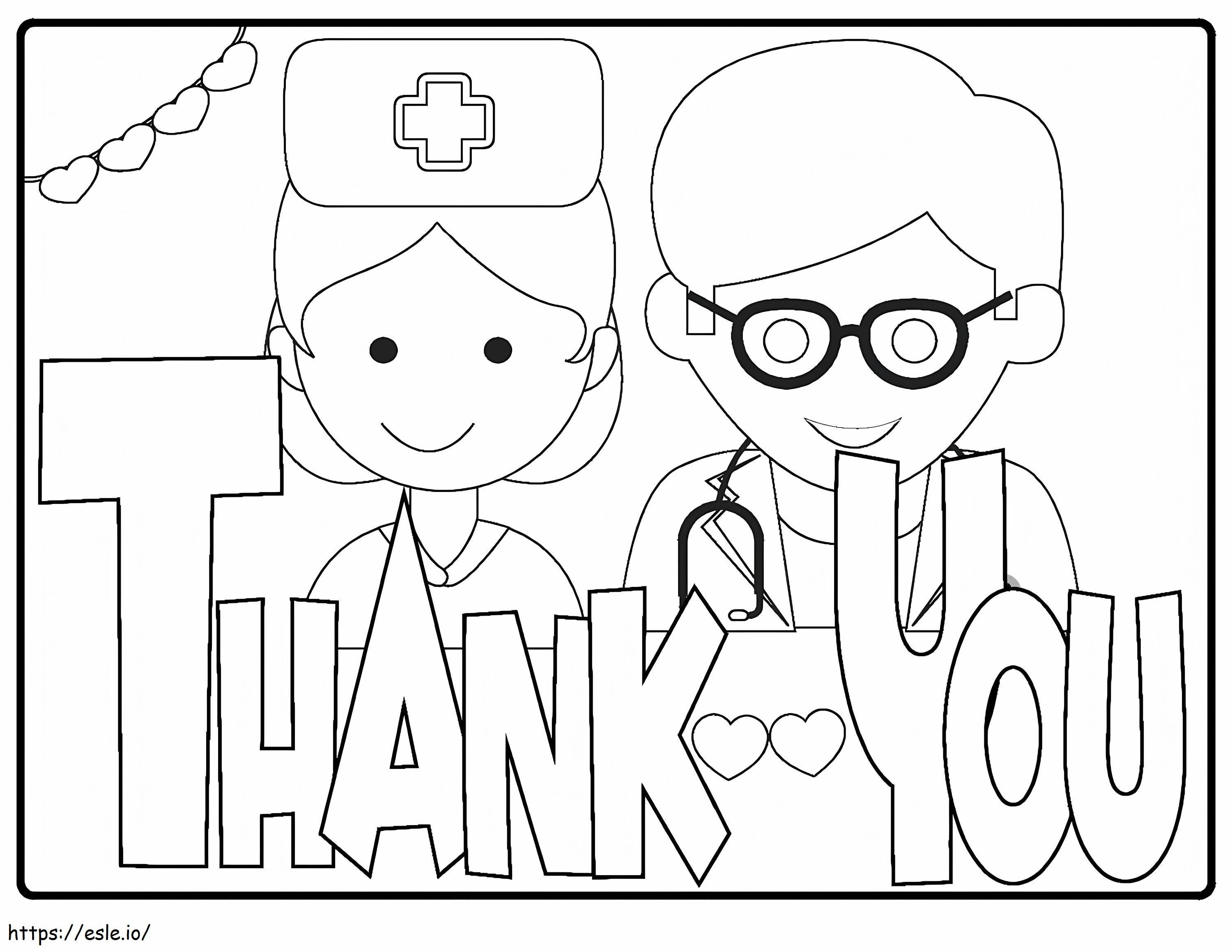 Thanks Two Doctors coloring page