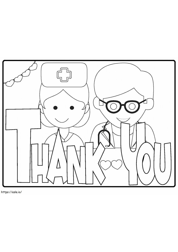 Thanks Two Doctors coloring page
