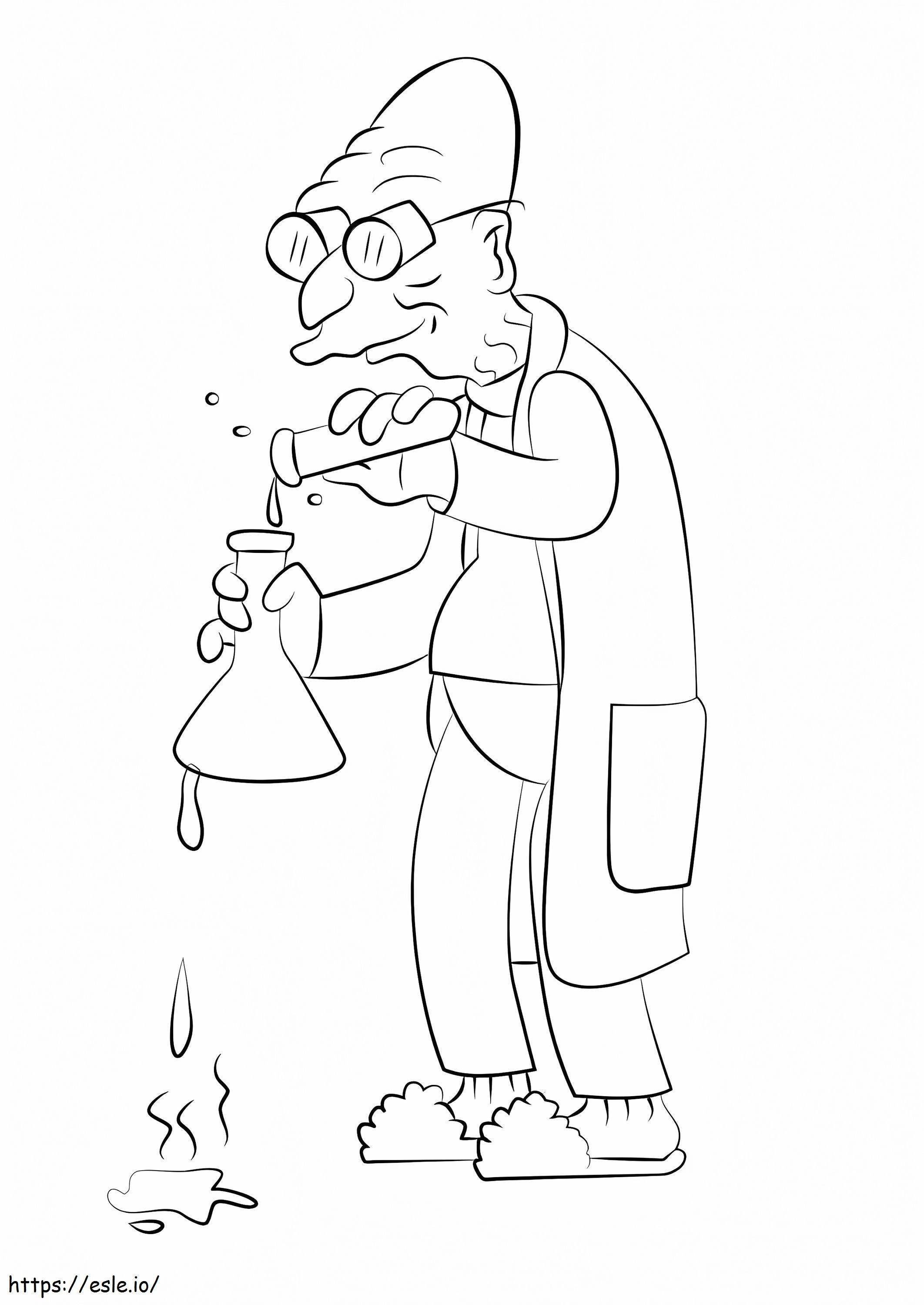 Professor Farnsworth From Futurama coloring page