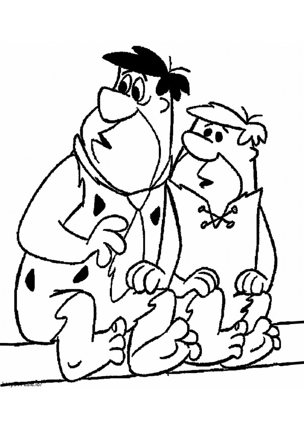Fred With Barney coloring page