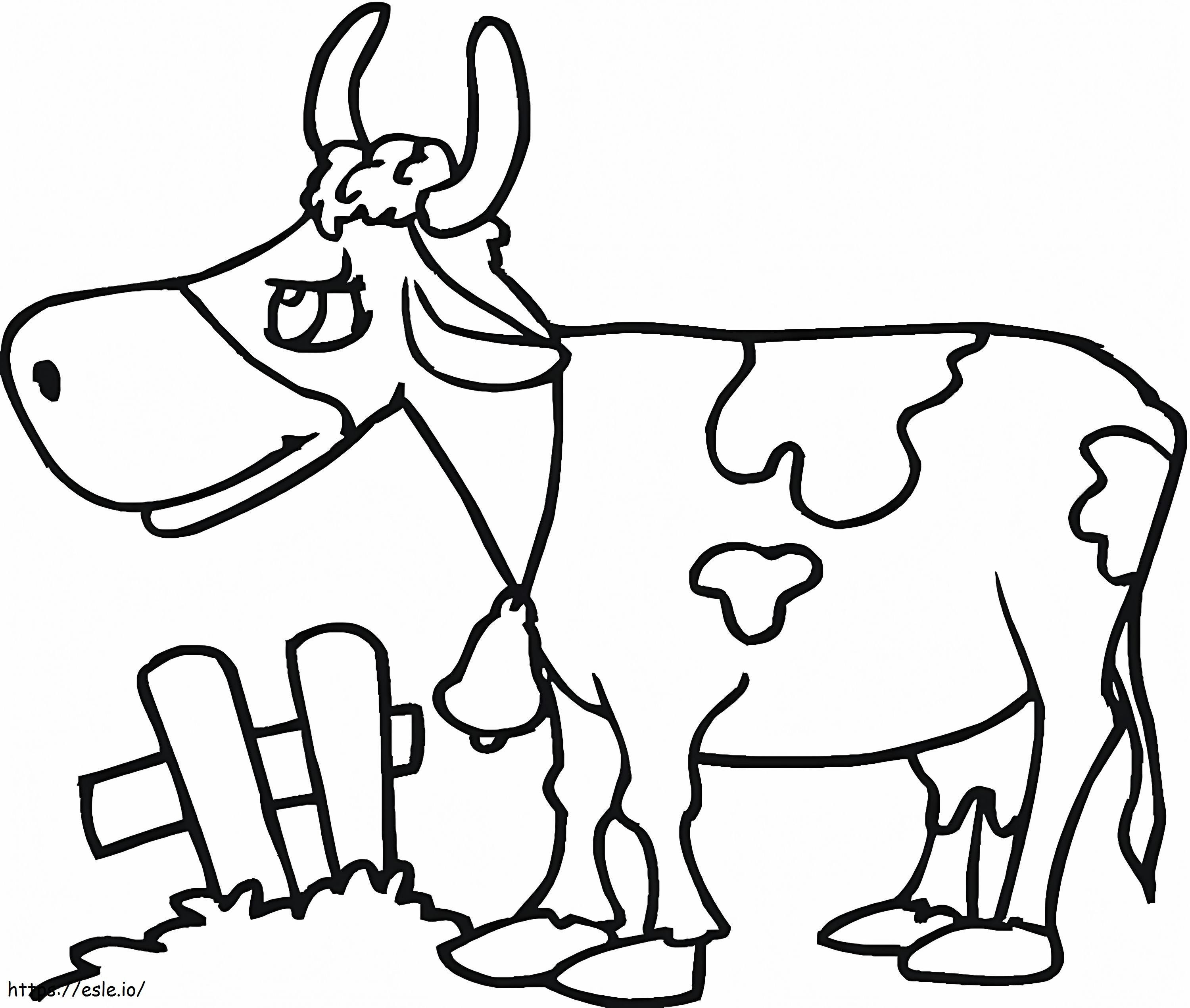 Coloriage Vache 1 à imprimer dessin