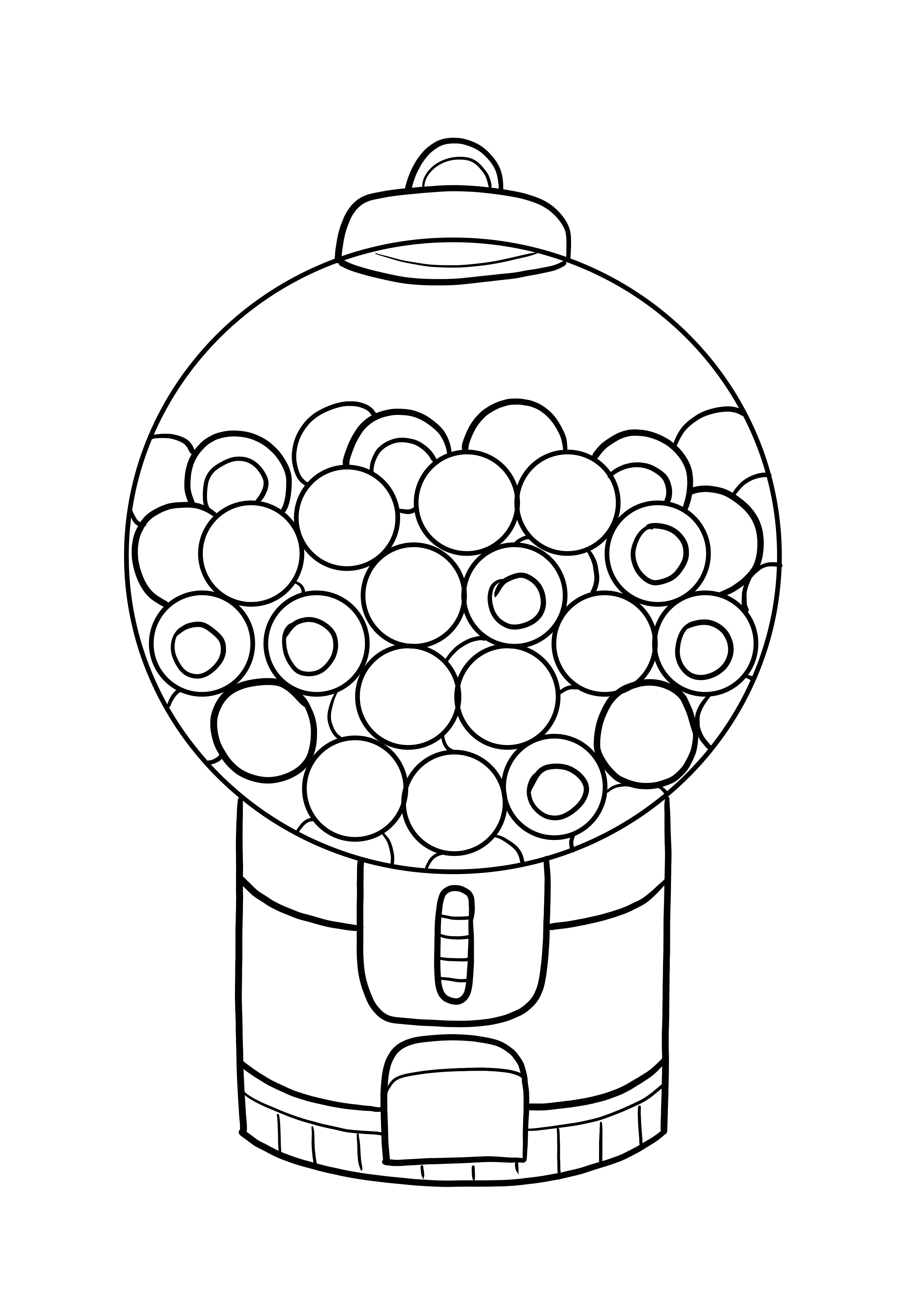 gumball machine coloring page