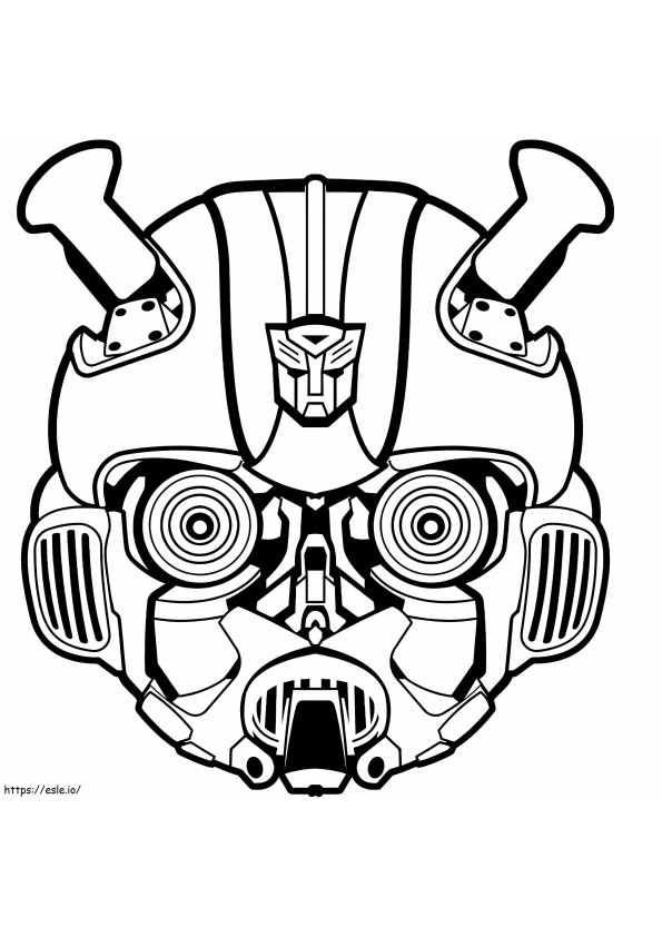 Bumblebee Head coloring page