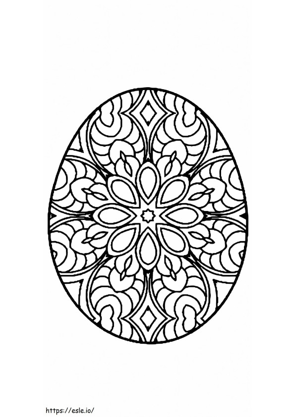 Modele cu flori de ouă de Paște imprimabile 7 de colorat