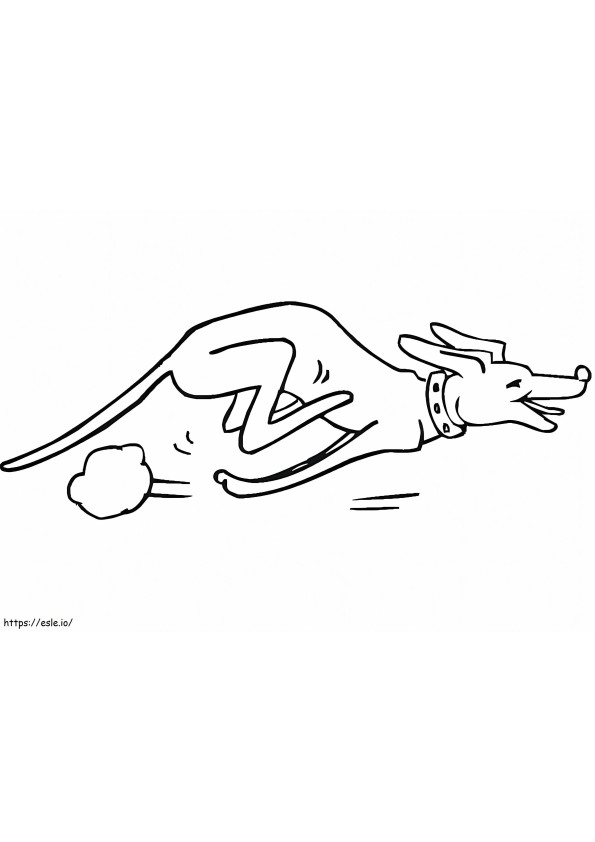 Dog Running coloring page