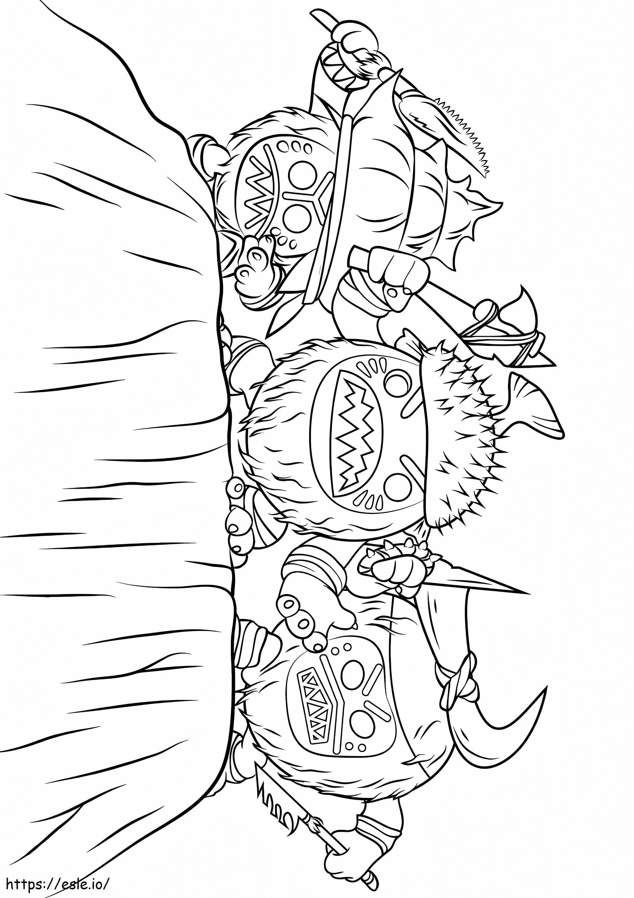 Kakamora En Moana coloring page