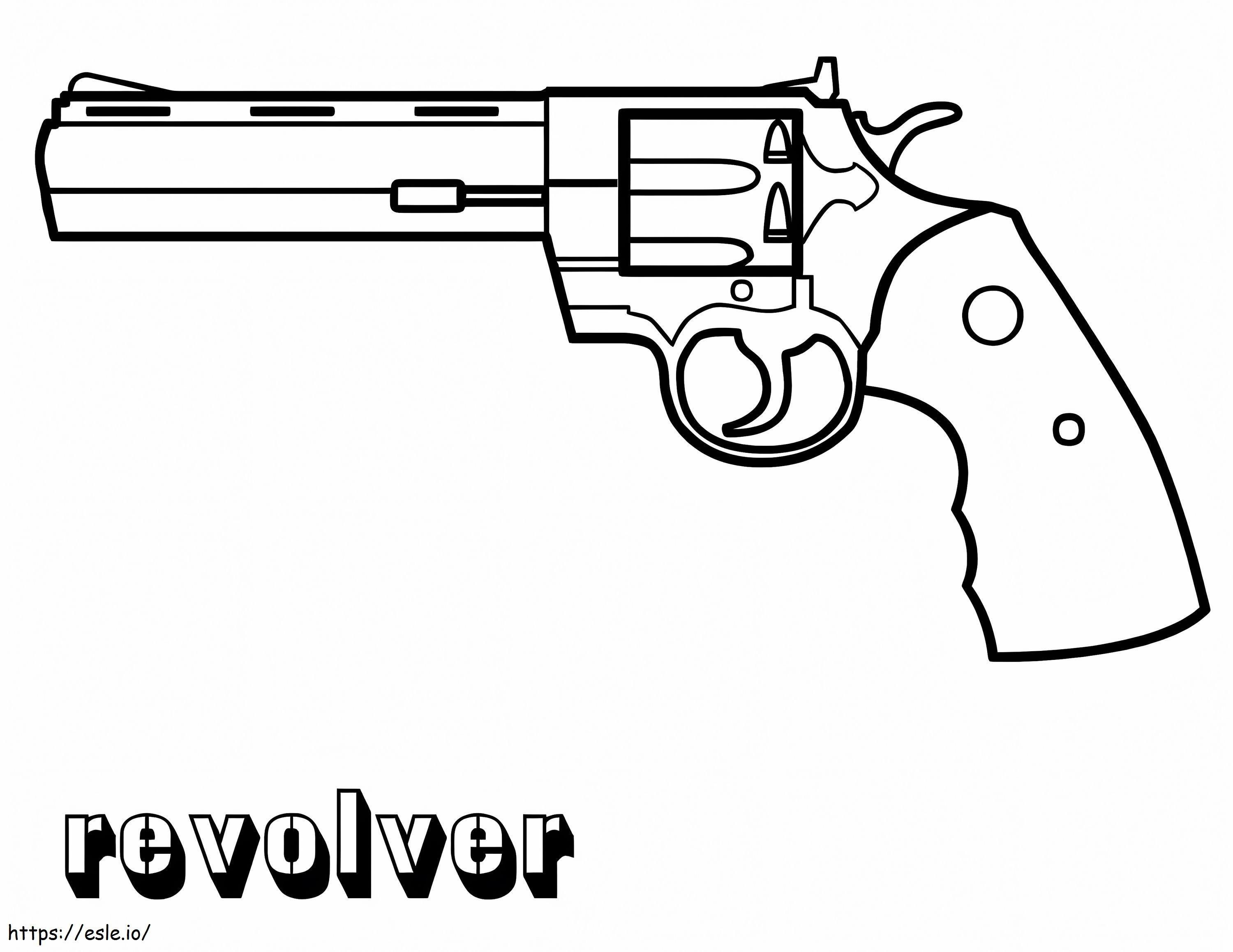 Revolver-pistool kleurplaat kleurplaat