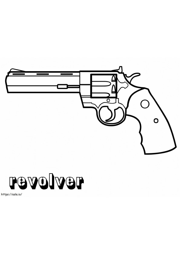 Revolver Gun coloring page