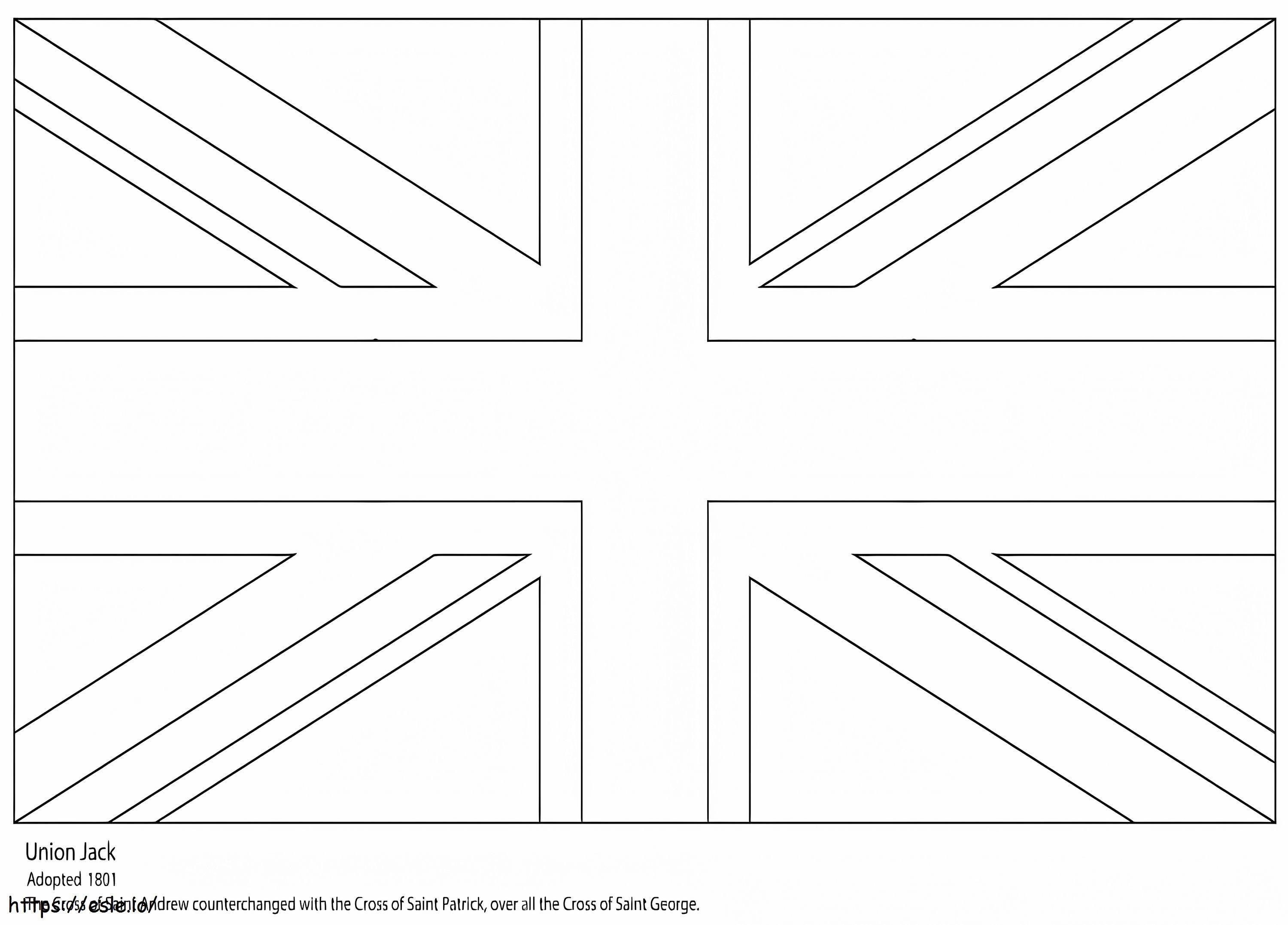 Flag Of The United Kingdom coloring page