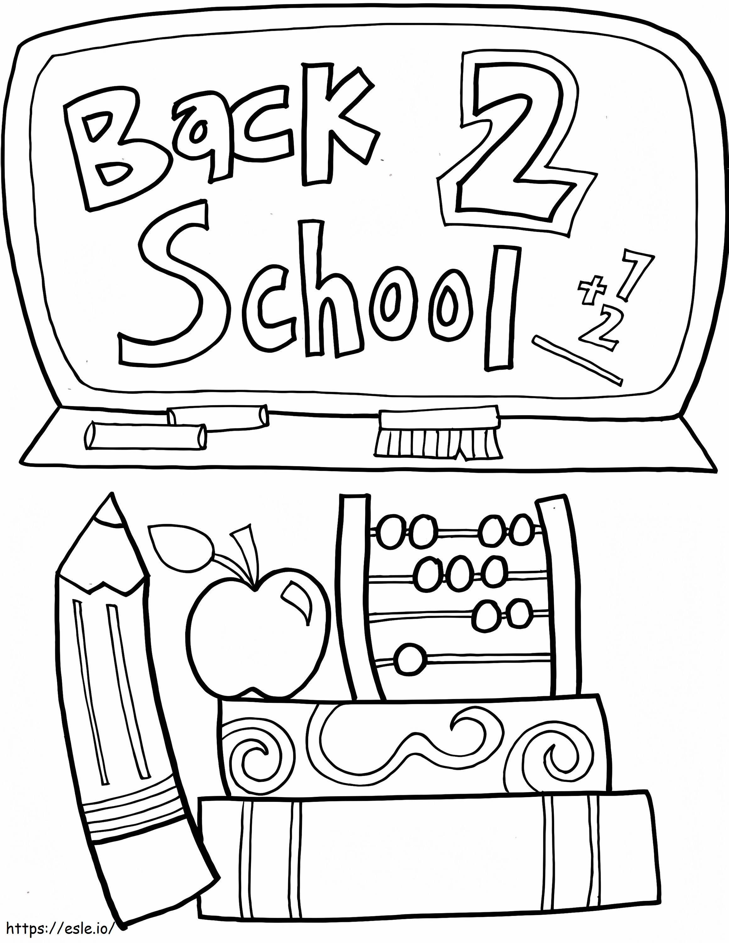 Back To Basic School coloring page