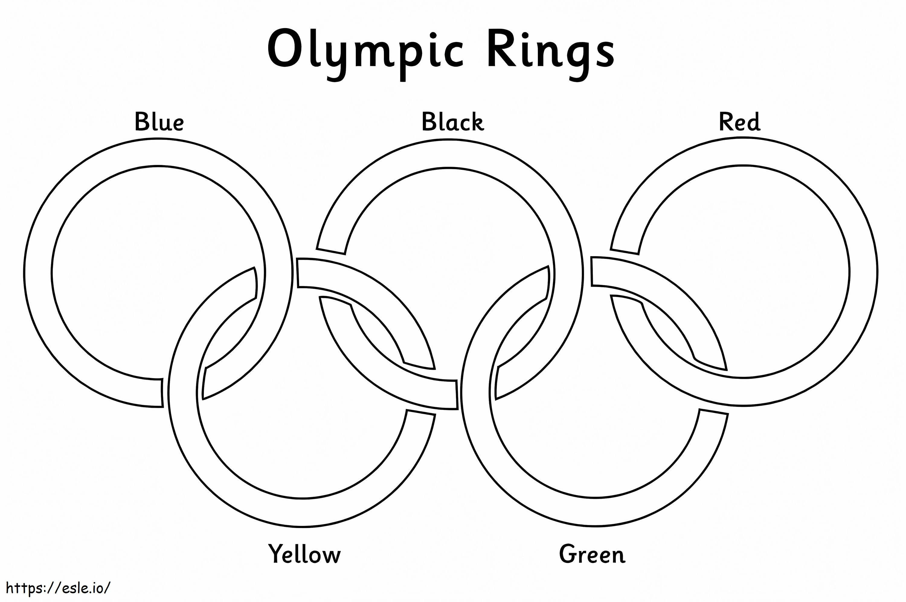 Anelli Olimpici da colorare