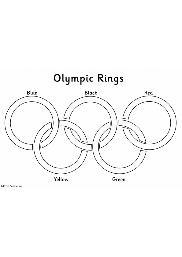Olympische ringen kleurplaat