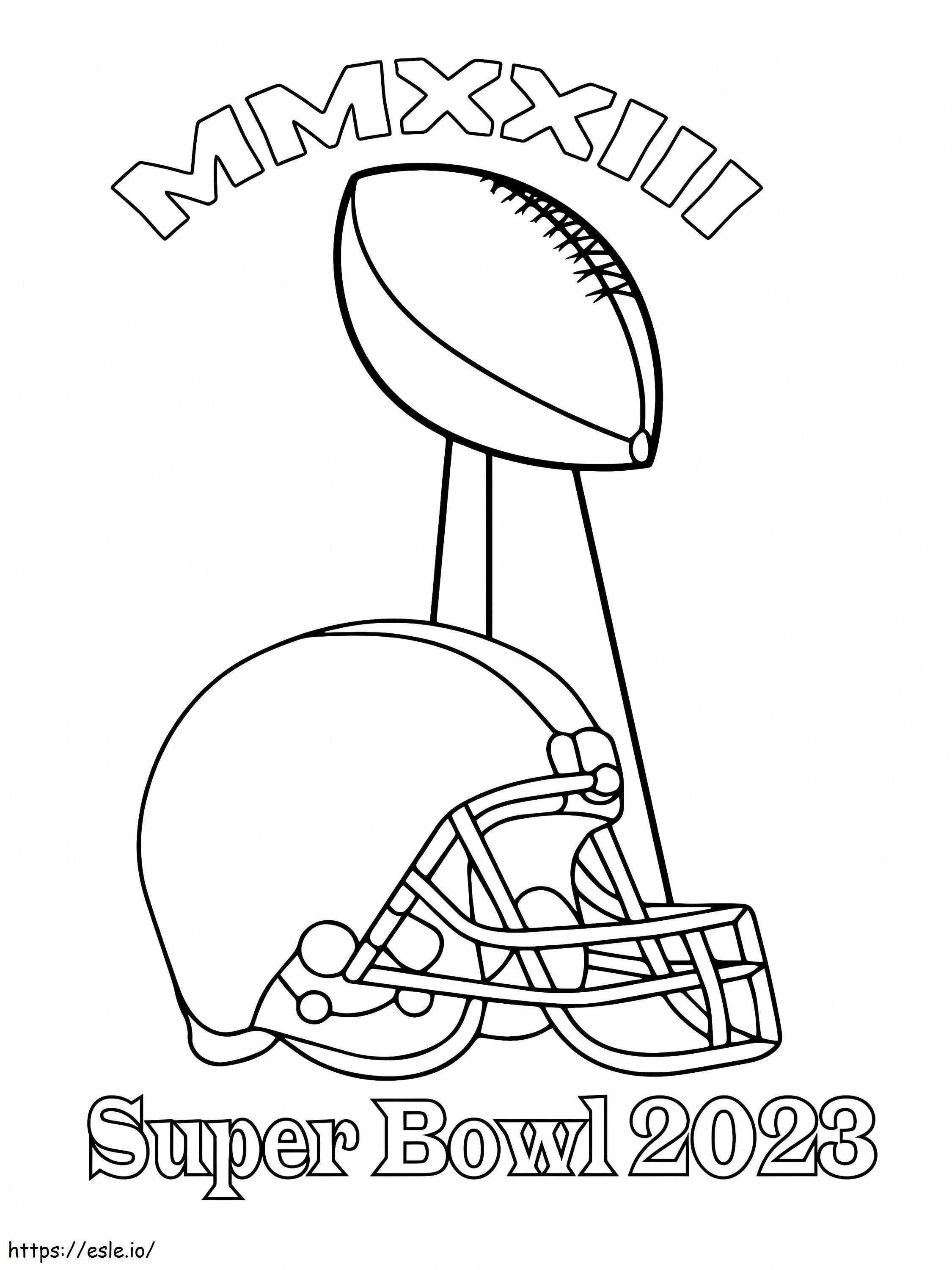 Coloriage Super Bowl 2023 à imprimer dessin