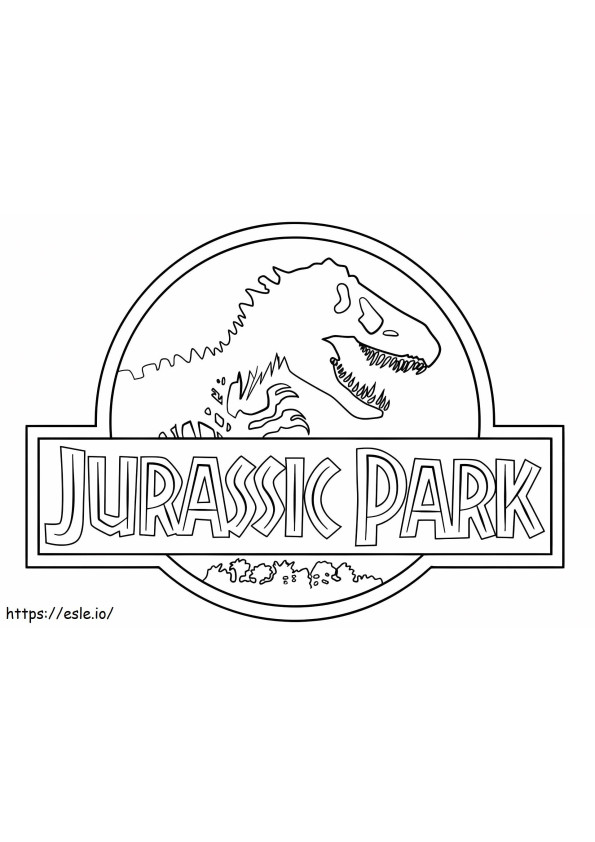 1533260616 Logotipo De Parque Jurásico A4 para colorear