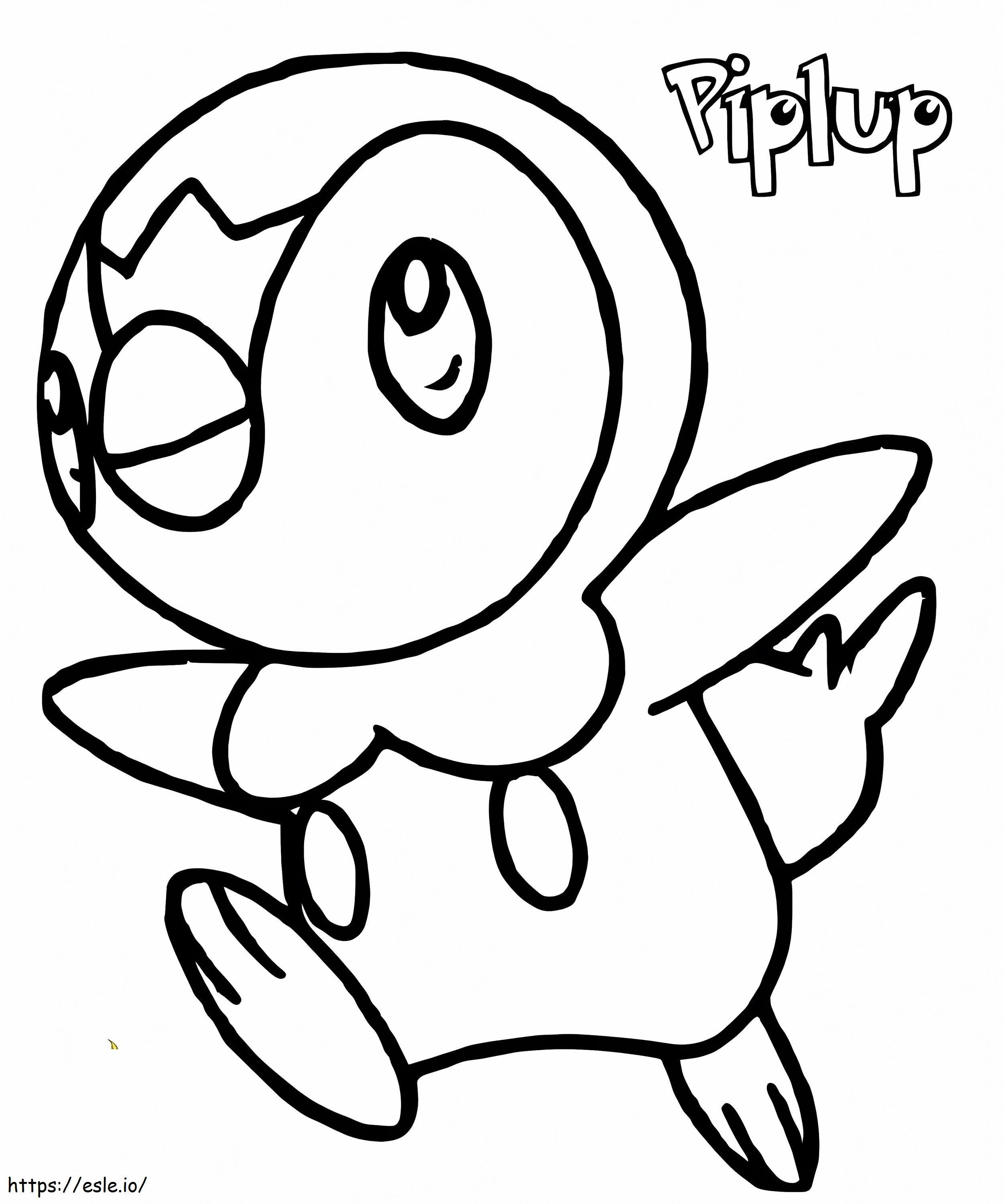Free Piplup Pokemon coloring page