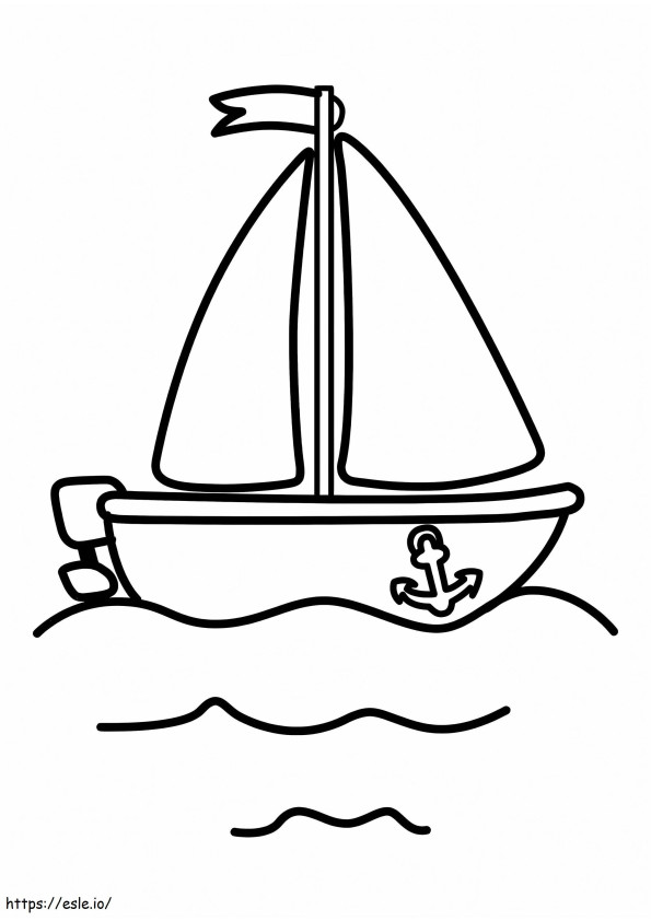 Sailboat To Color coloring page