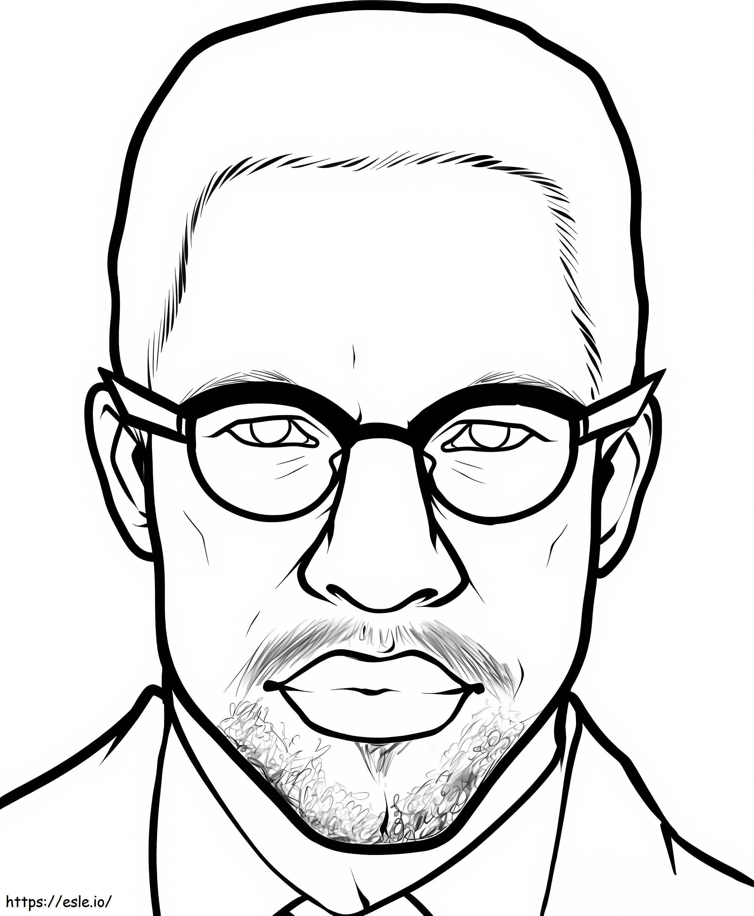 Malcolm X 1 coloring page
