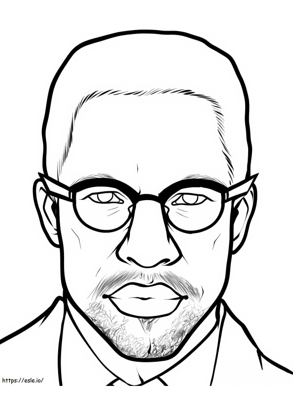 Malcolm X 1 coloring page