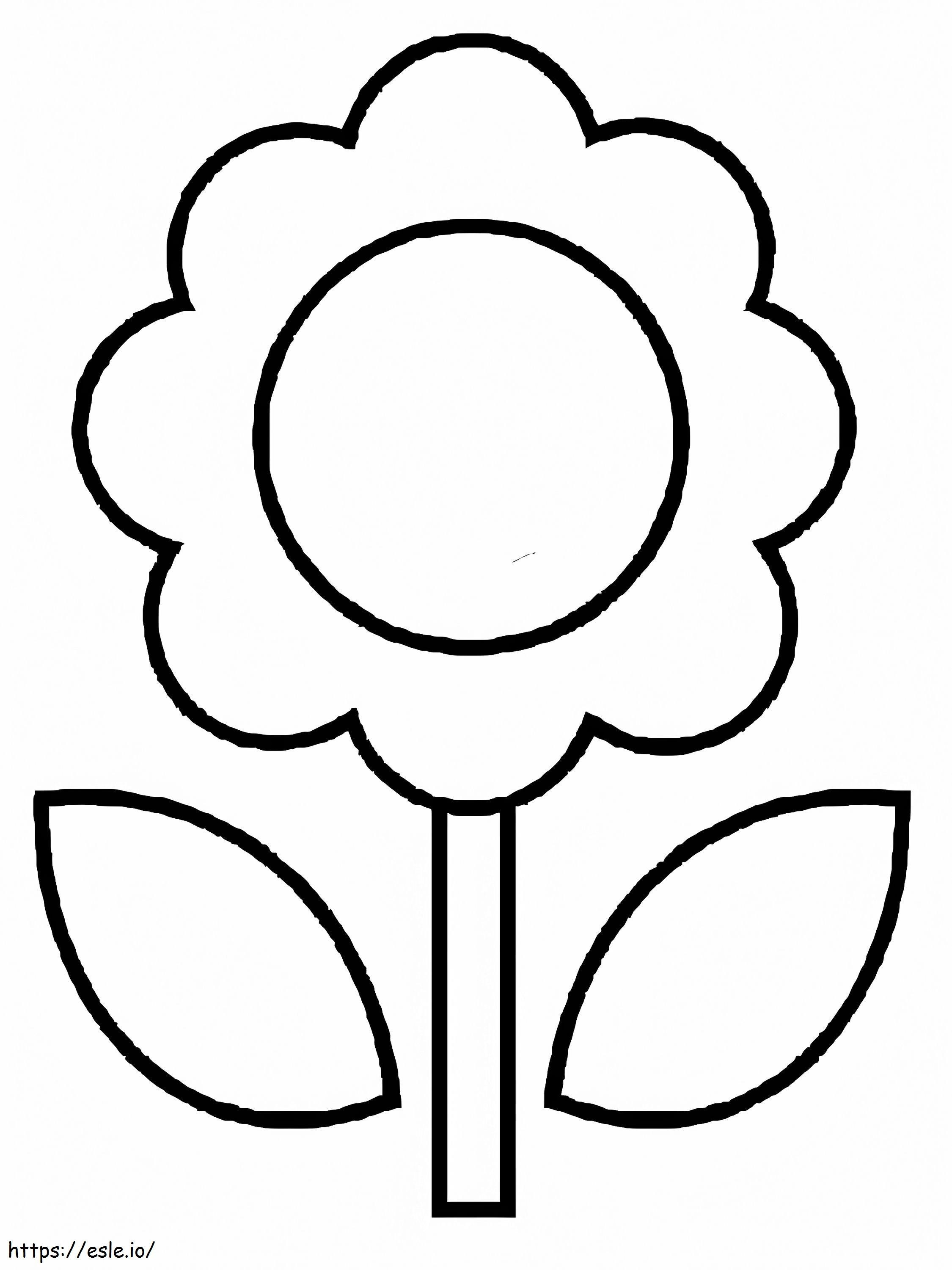 Free Simple Flower coloring page