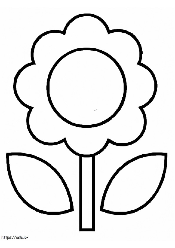 Free Simple Flower coloring page