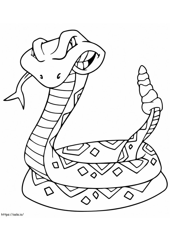 Coloriage Cobra de dessin animé à imprimer dessin