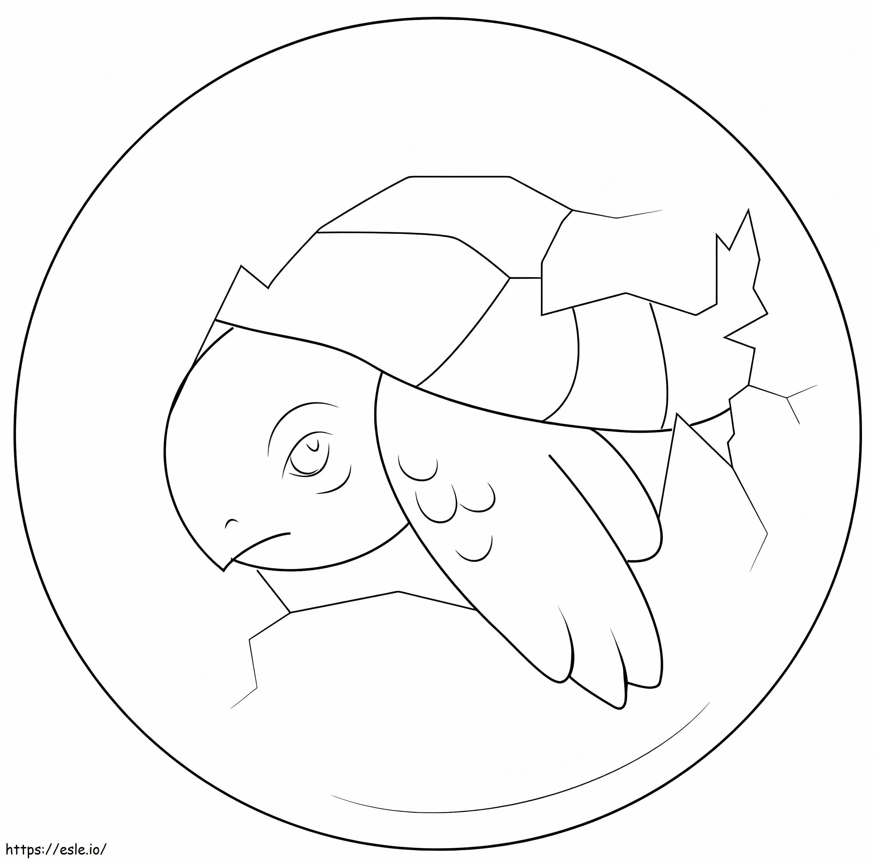 Baby Turtle Hatching From Egg coloring page
