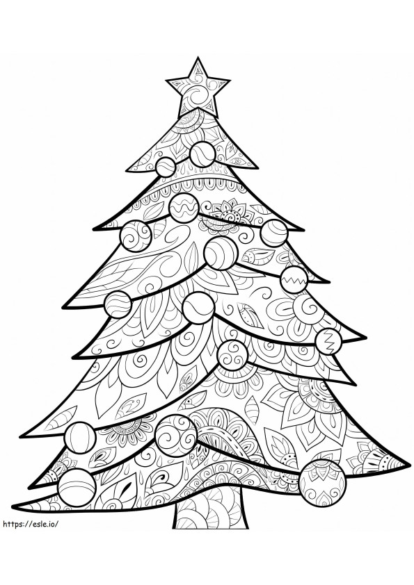 L'albero di Natale è per adulti da colorare
