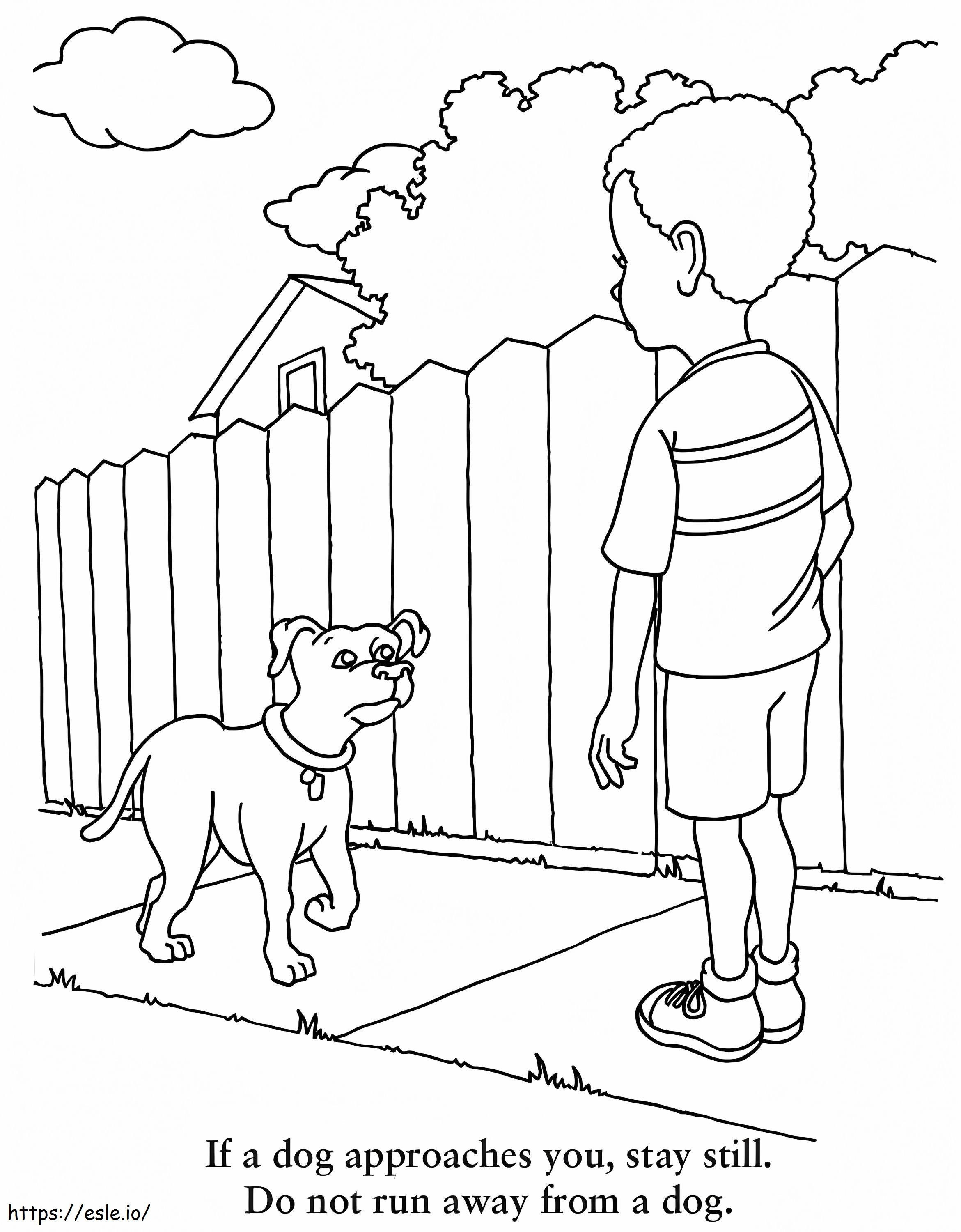 Free Printable Dog Safety coloring page