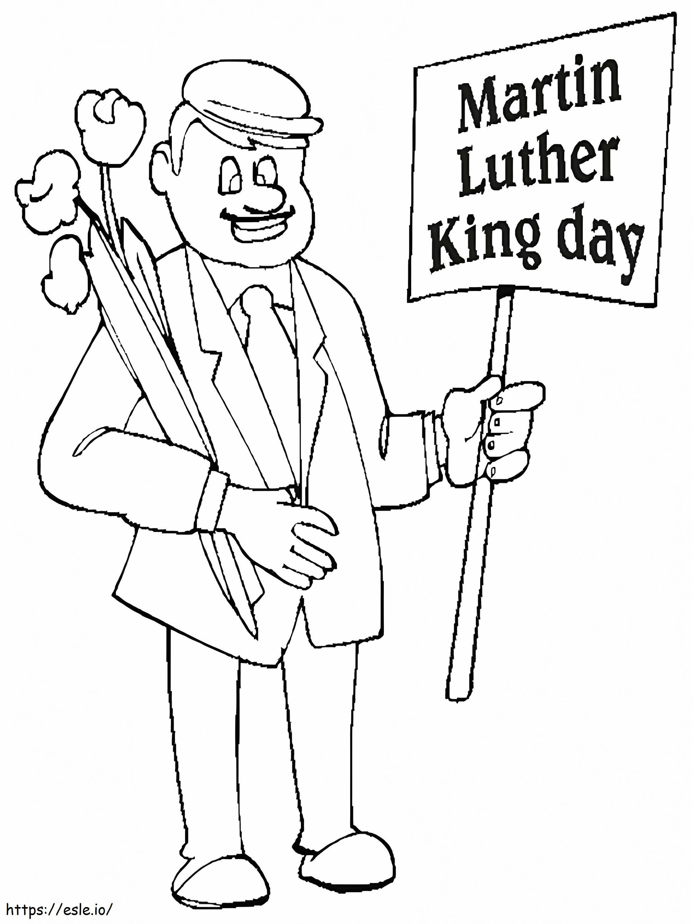 Dia 2 de Martin Luther King Jr. para colorir