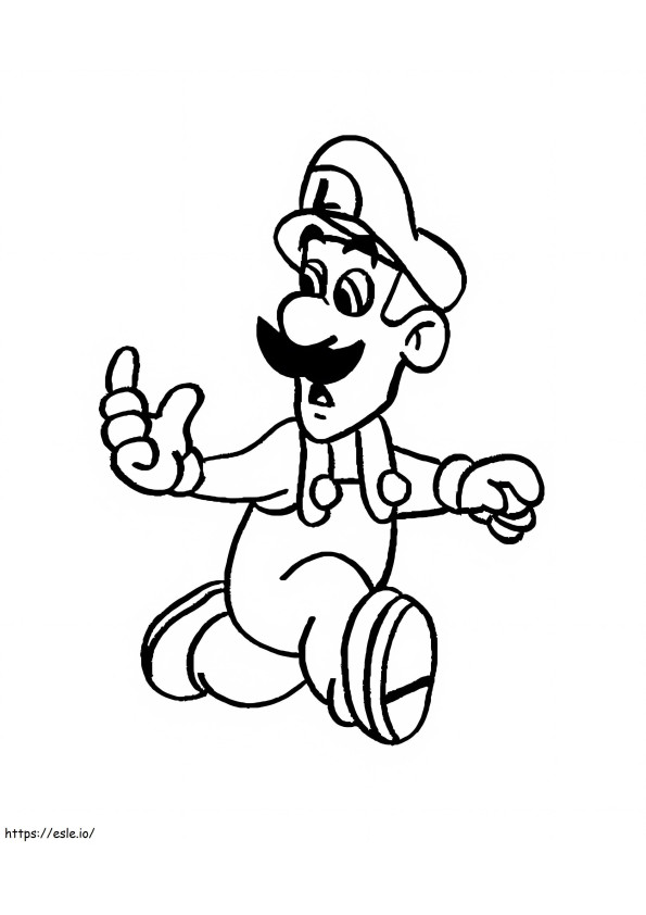 Coloriage Luigi De Super Mario 5 à imprimer dessin