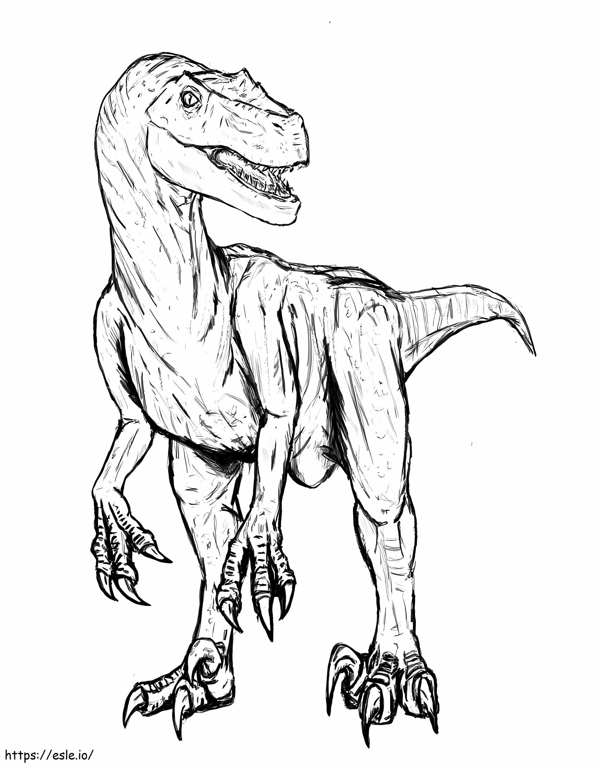 Velociraptor 5 de colorat
