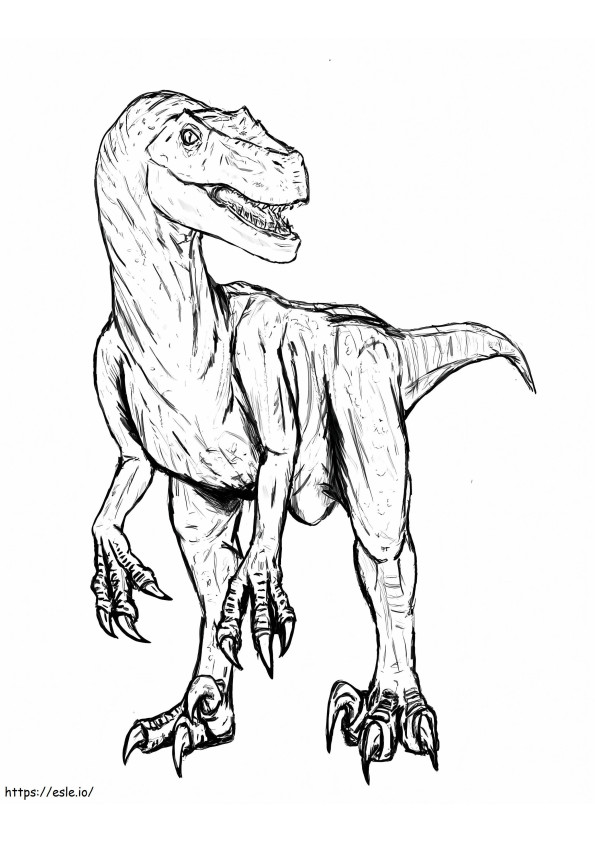 Velociraptor 5 para colorear