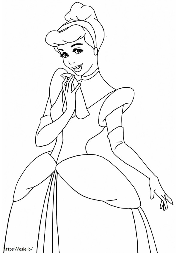 Princesa Disney Cenicienta para colorear