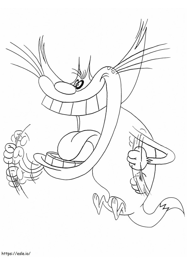 1594687735 Coloring For Kids Oggy And The Cockroaches 50643 coloring page