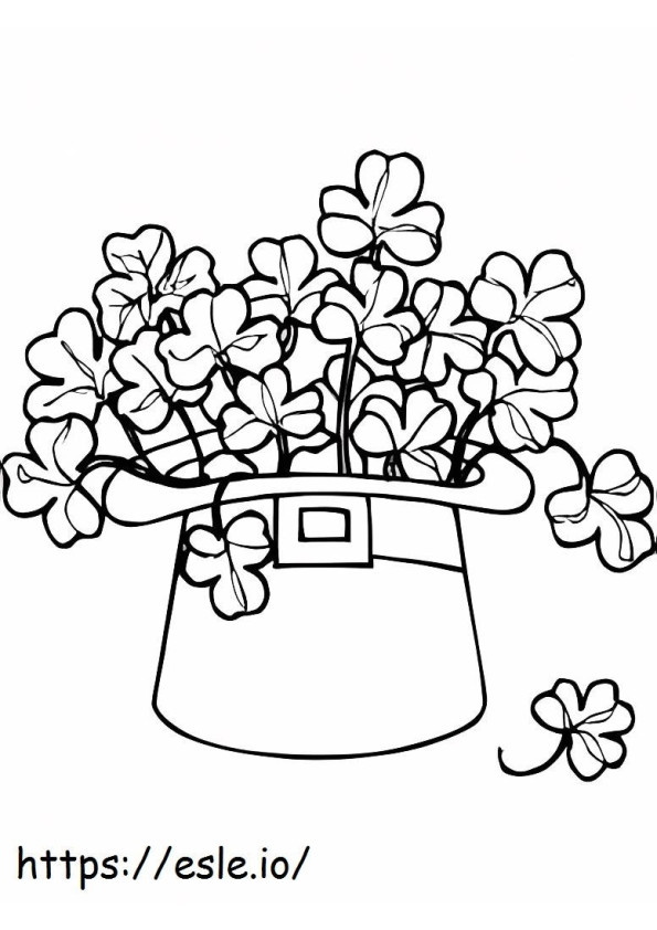 Clover With Hat coloring page