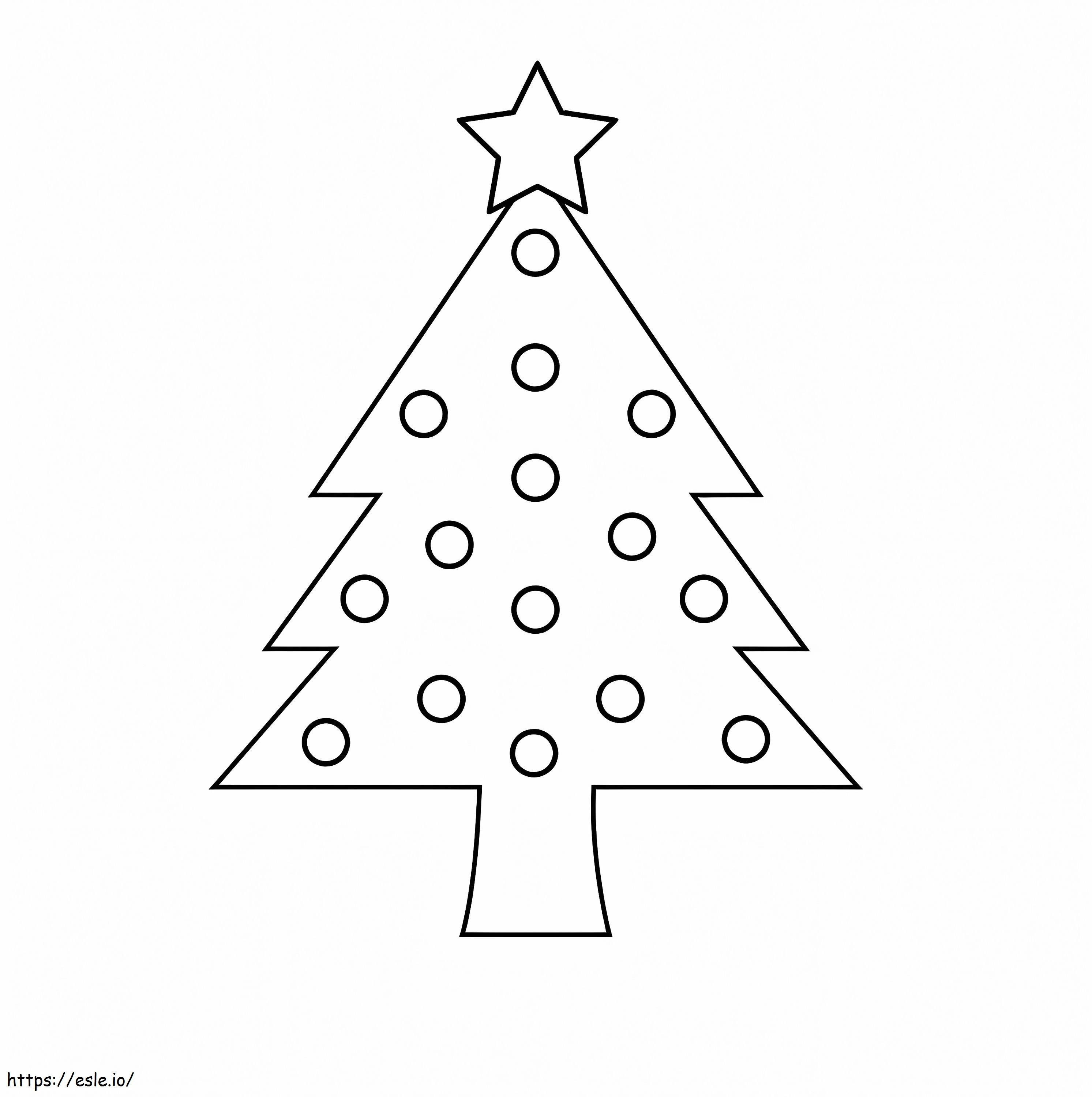 Coloriage Idée gratuite d'arbre de Noël à imprimer dessin