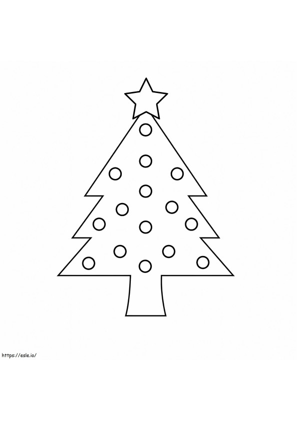 Kerstboom gratis idee kleurplaat