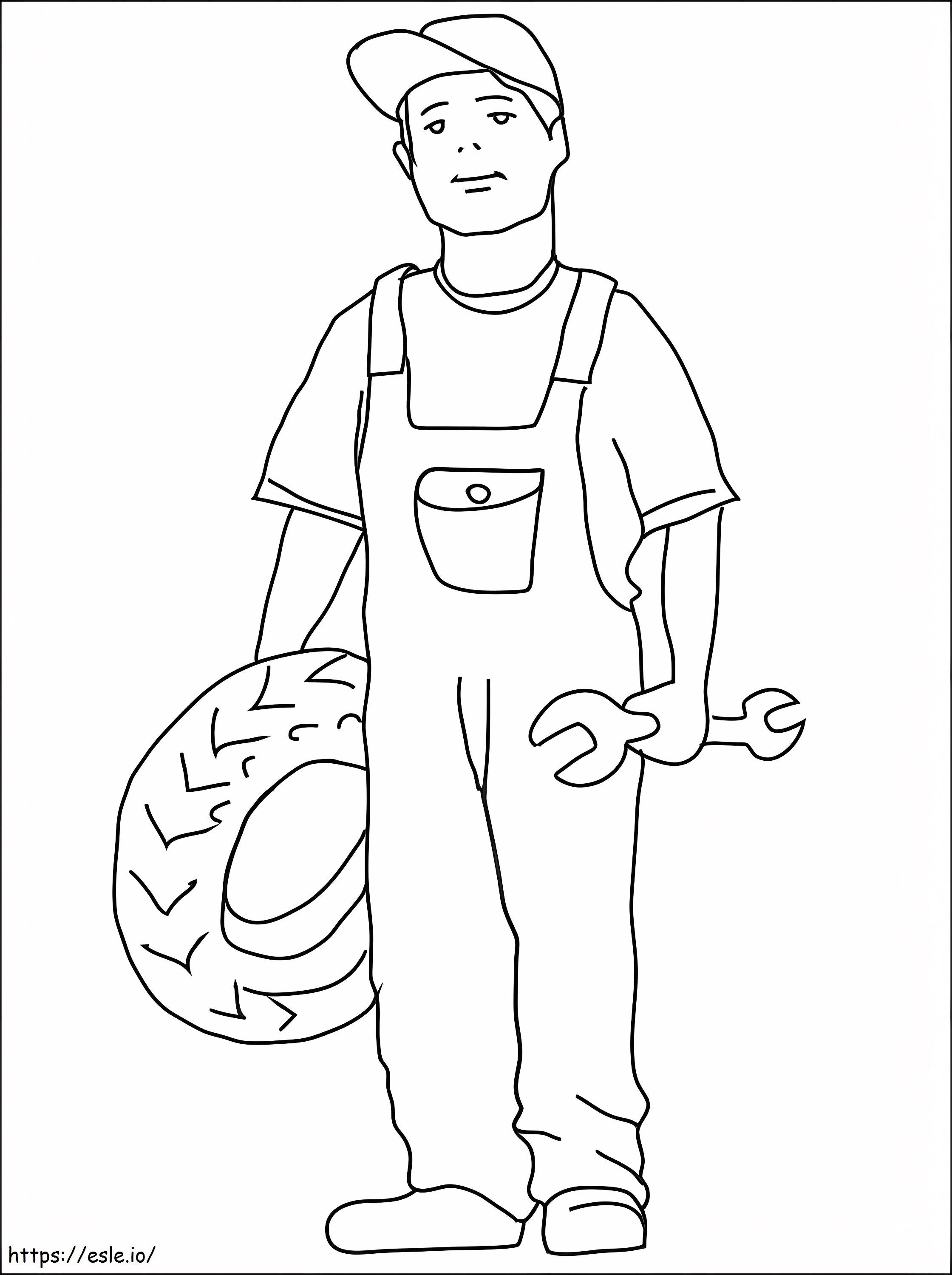 Mechanic 3 coloring page