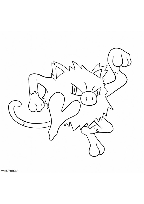 Mankey 3 coloring page