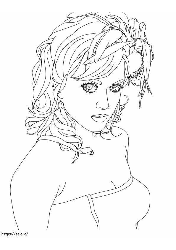 Gorgeous Katy Perry coloring page
