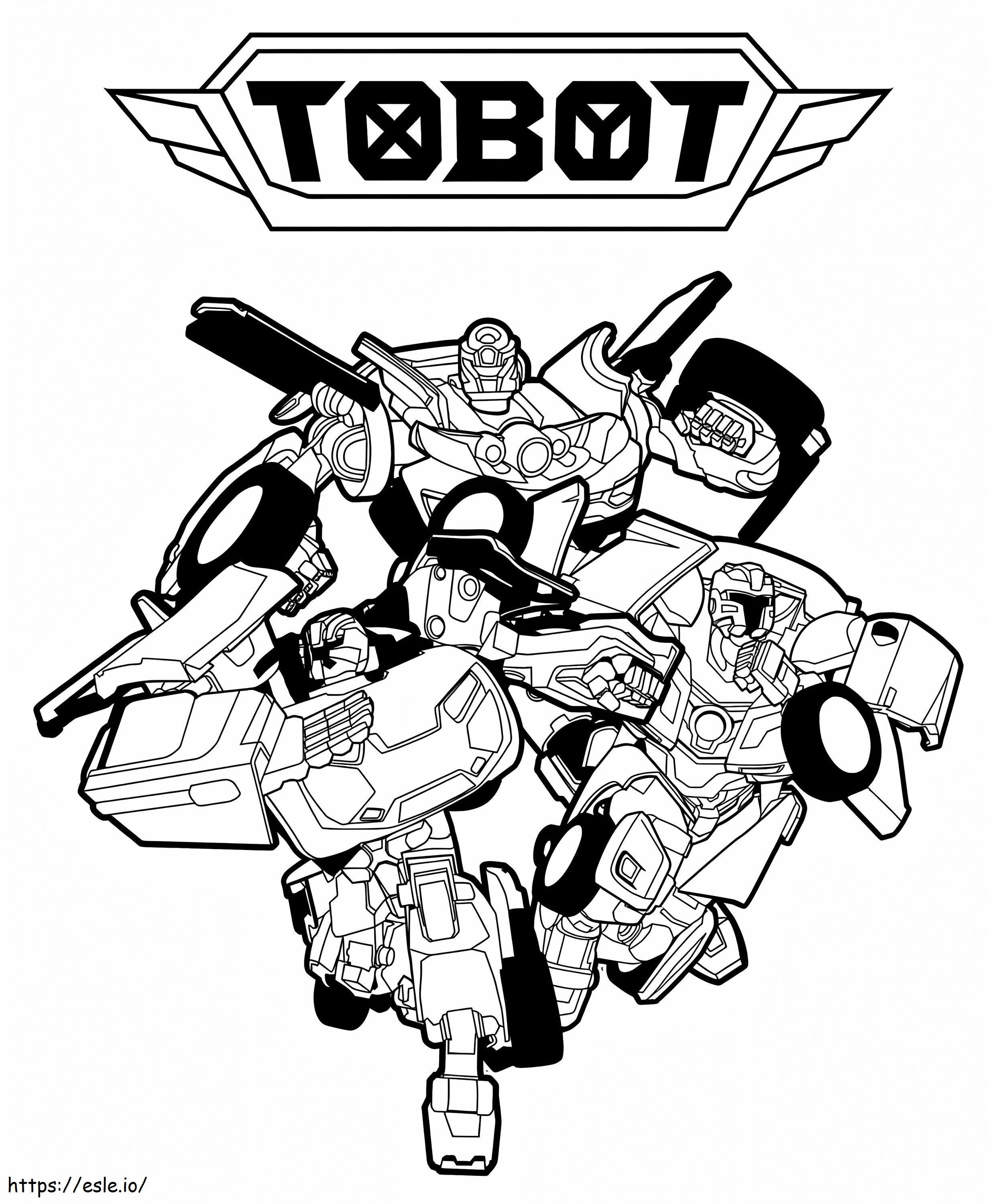 Action Tobot coloring page