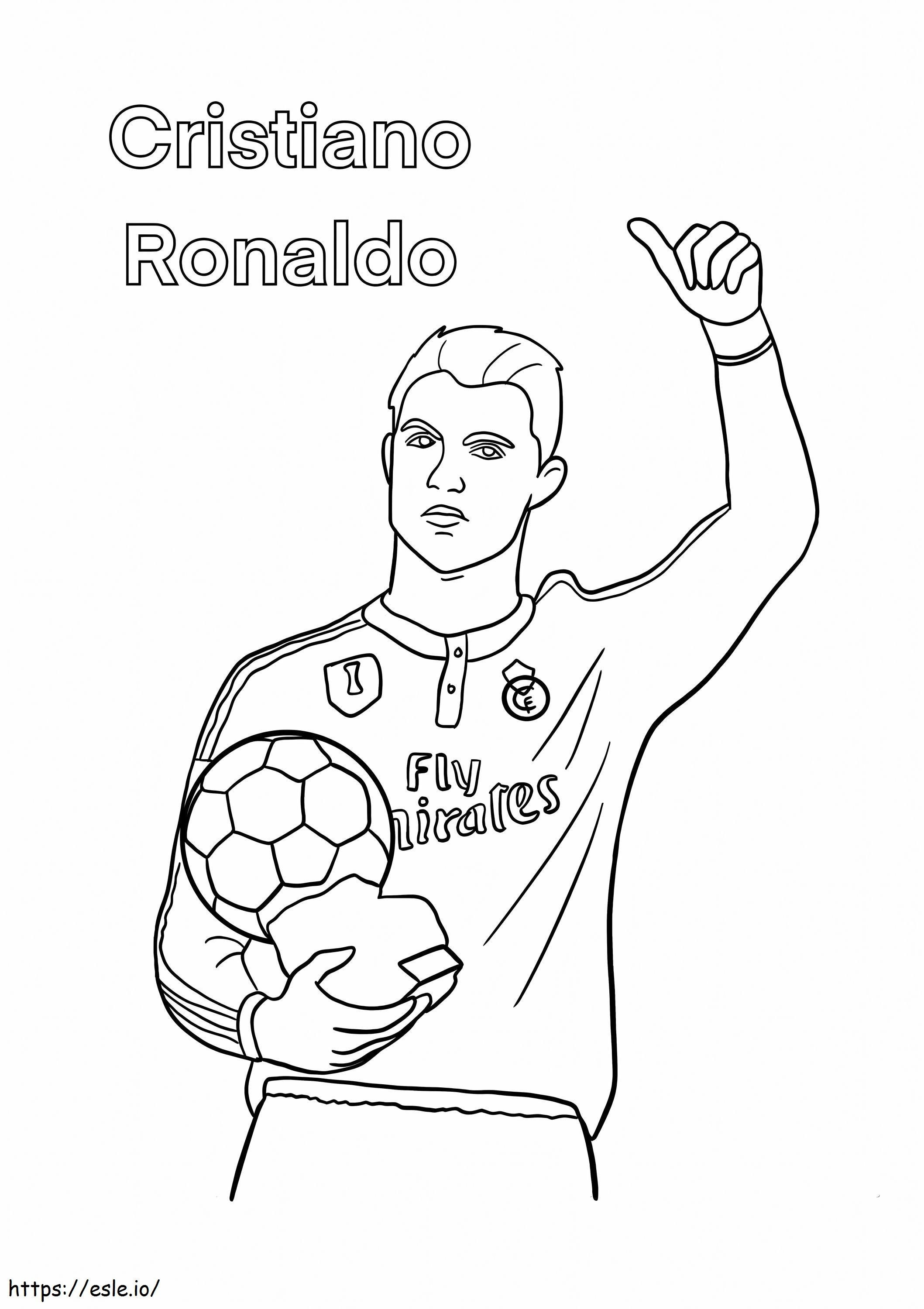 Cristiano Ronaldo como para colorir