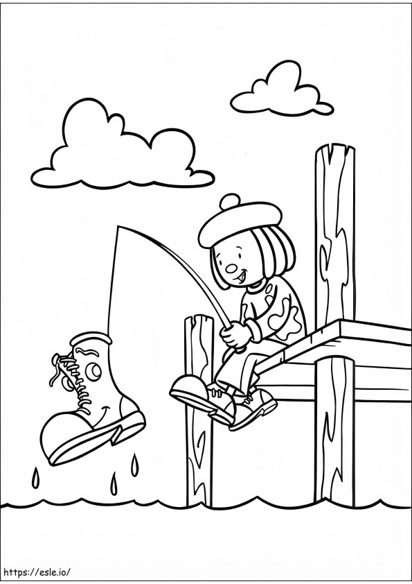 JoJo Tickle Go Fishing coloring page
