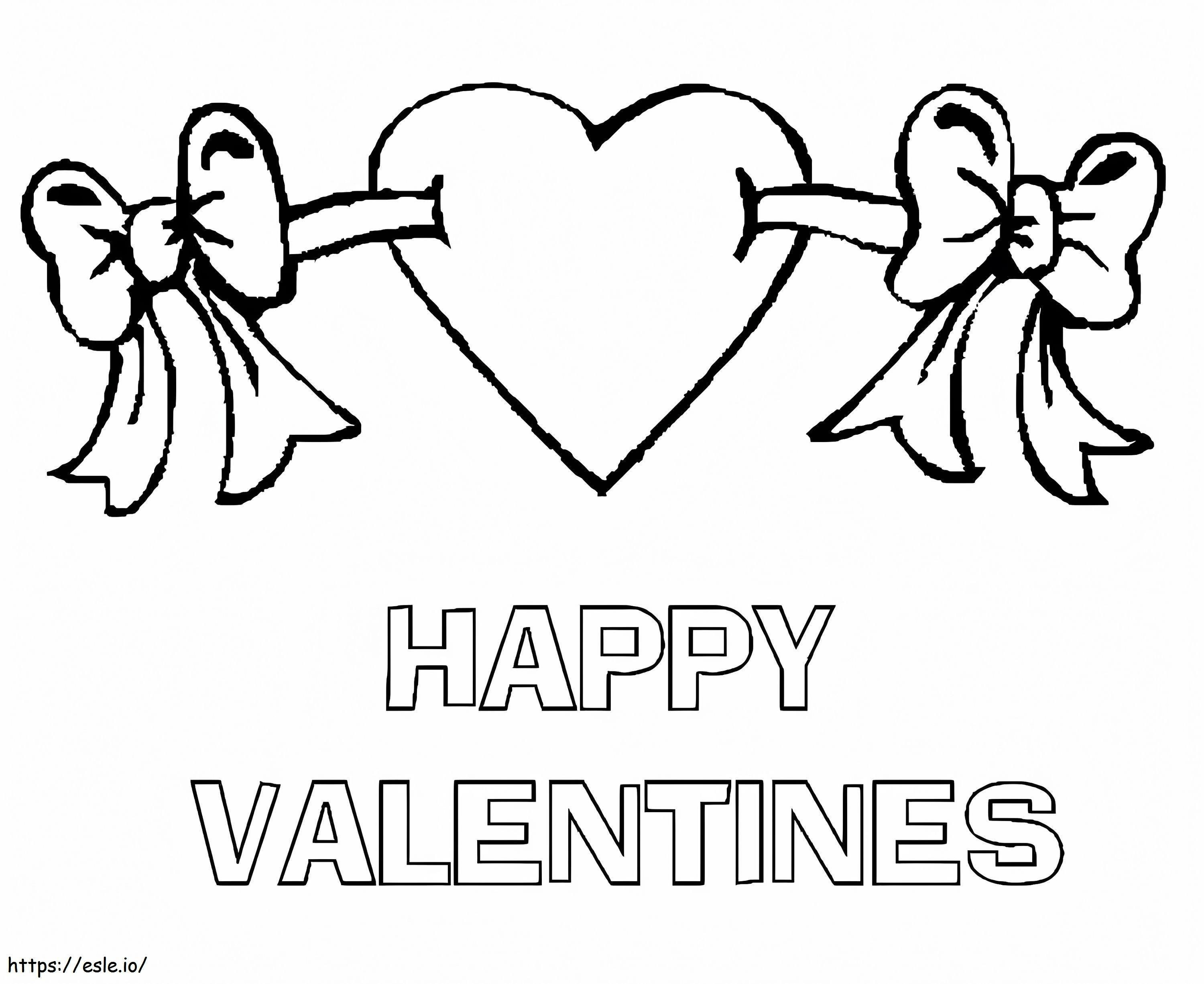 Coloriage Coeur de Saint-Valentin imprimable à imprimer dessin
