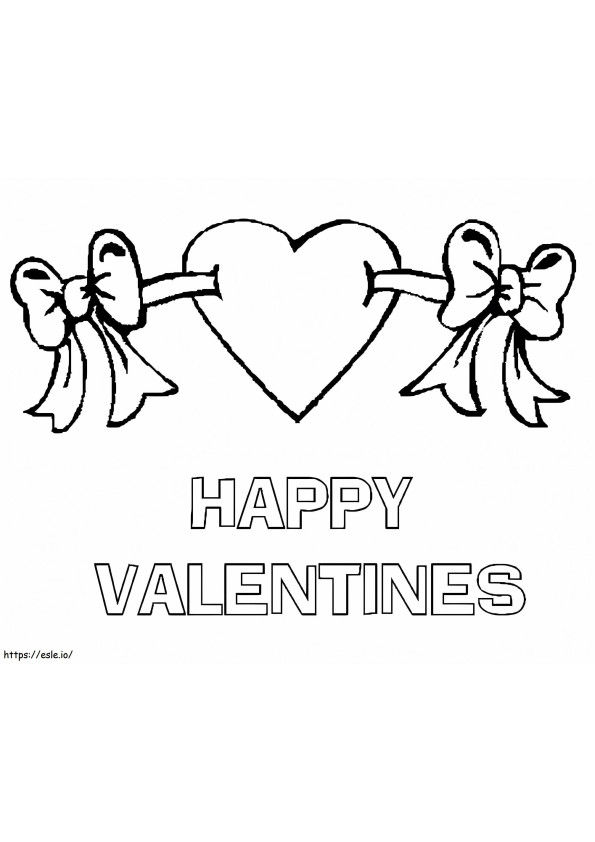 Valentine Heart Printable de colorat