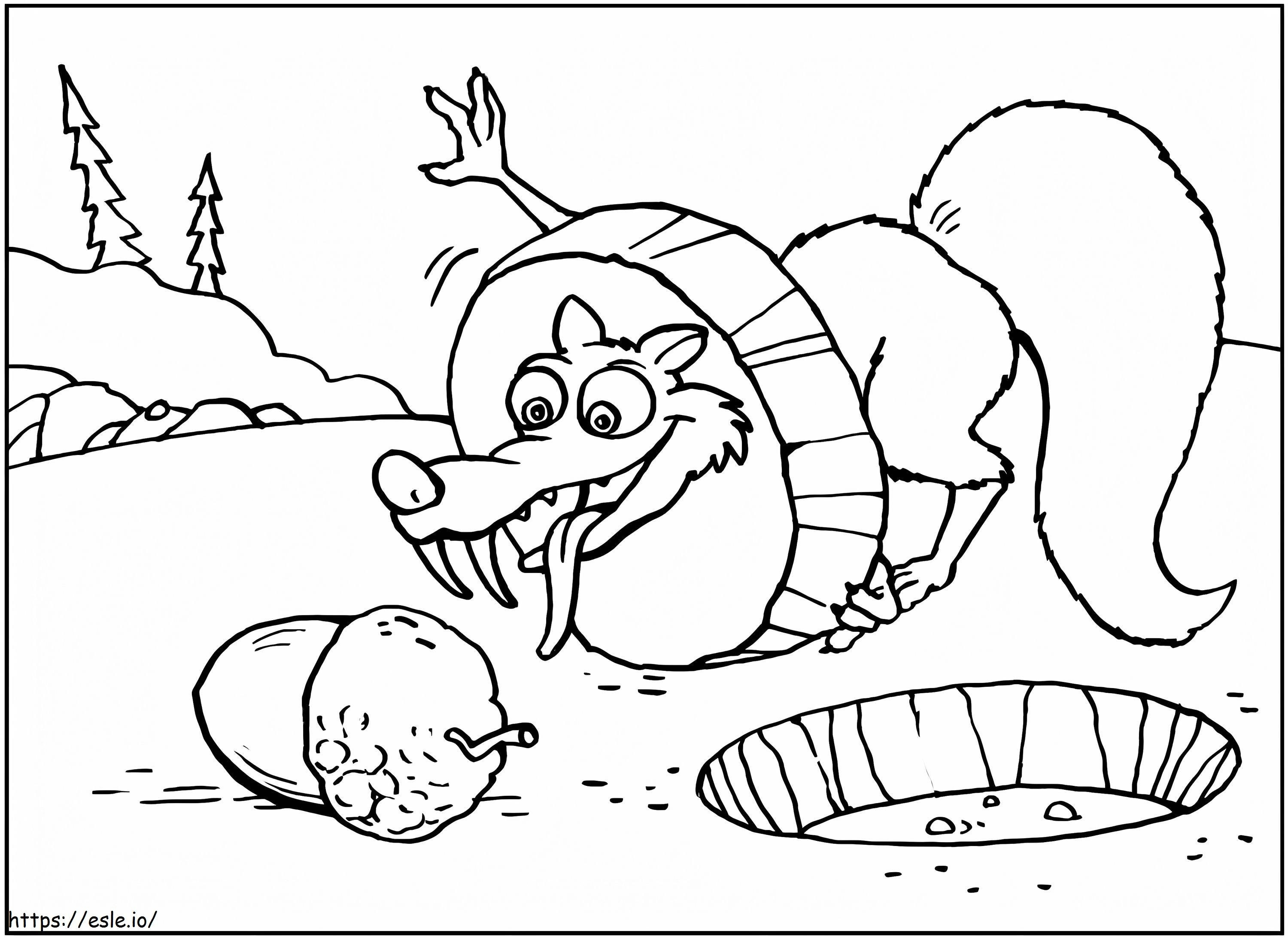 Scrat Is Funny coloring page