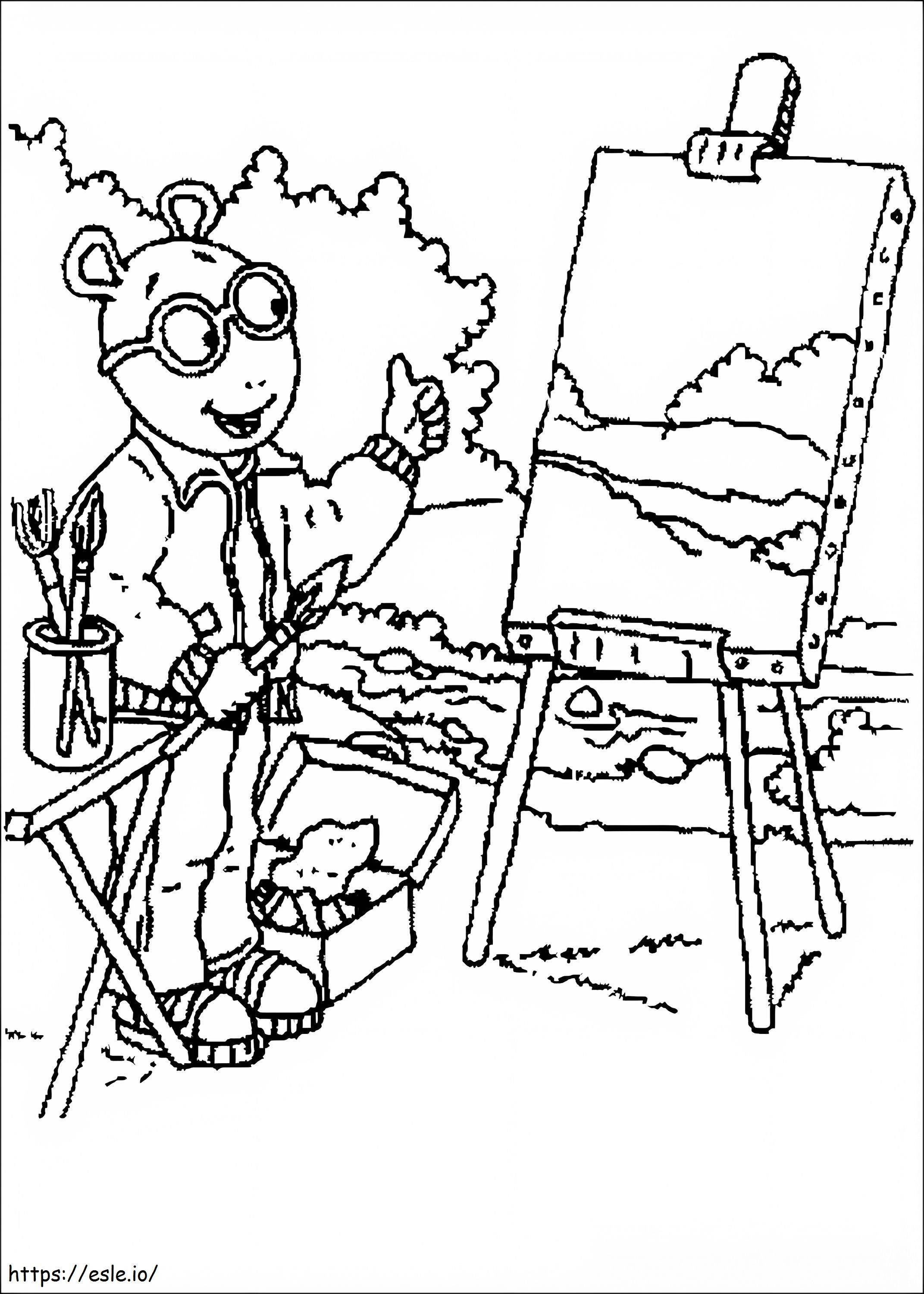Arthur rajzot olvasott kifestő