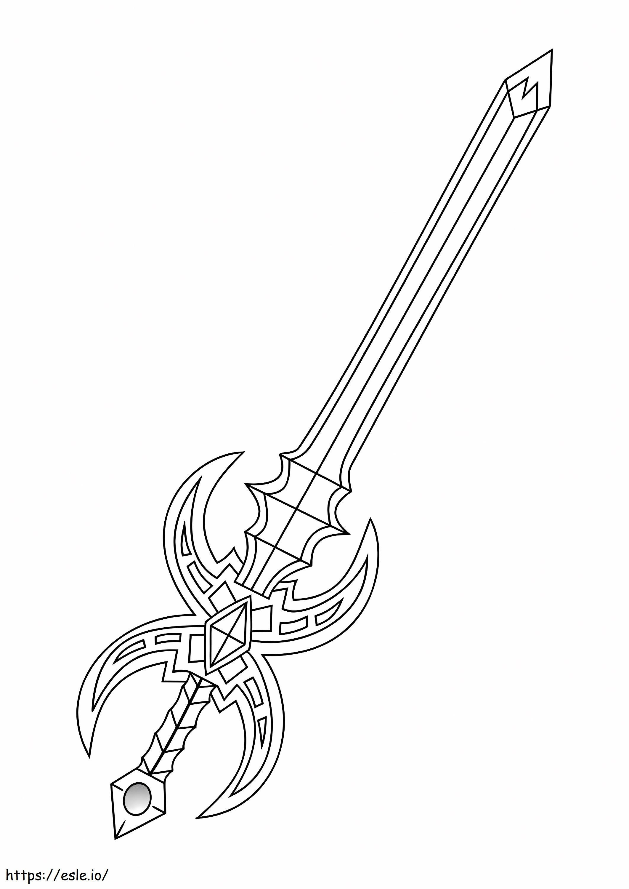 Cool Sword coloring page