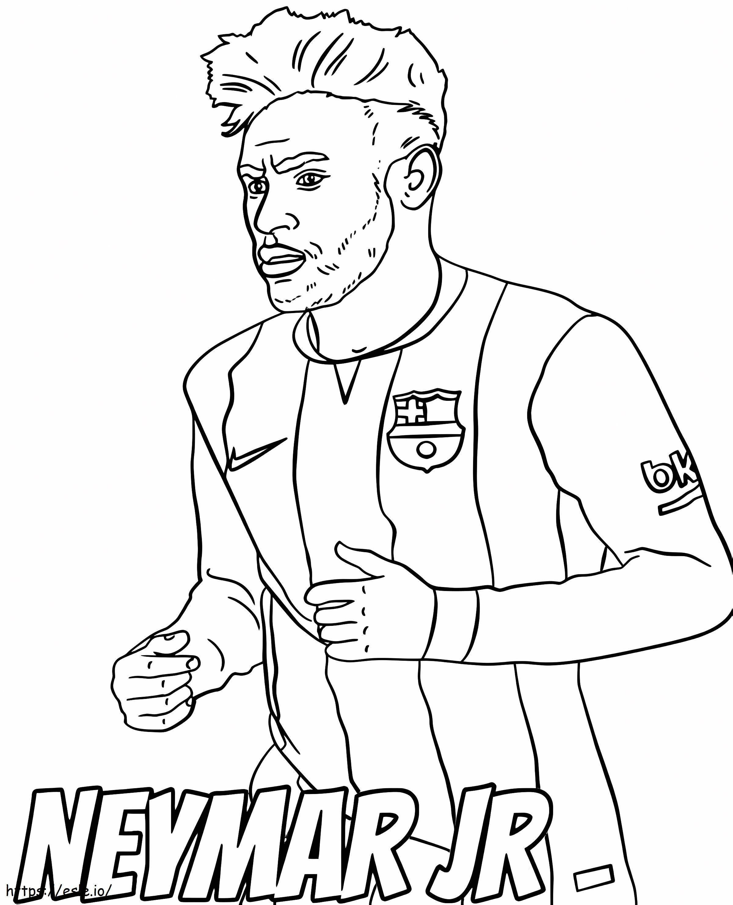 Neymar 1 coloring page