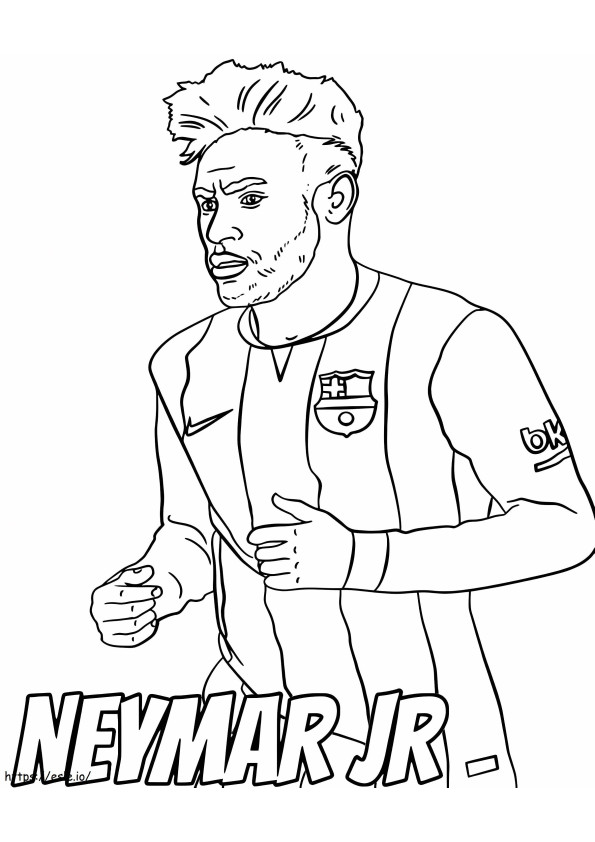 Neymar1 kleurplaat